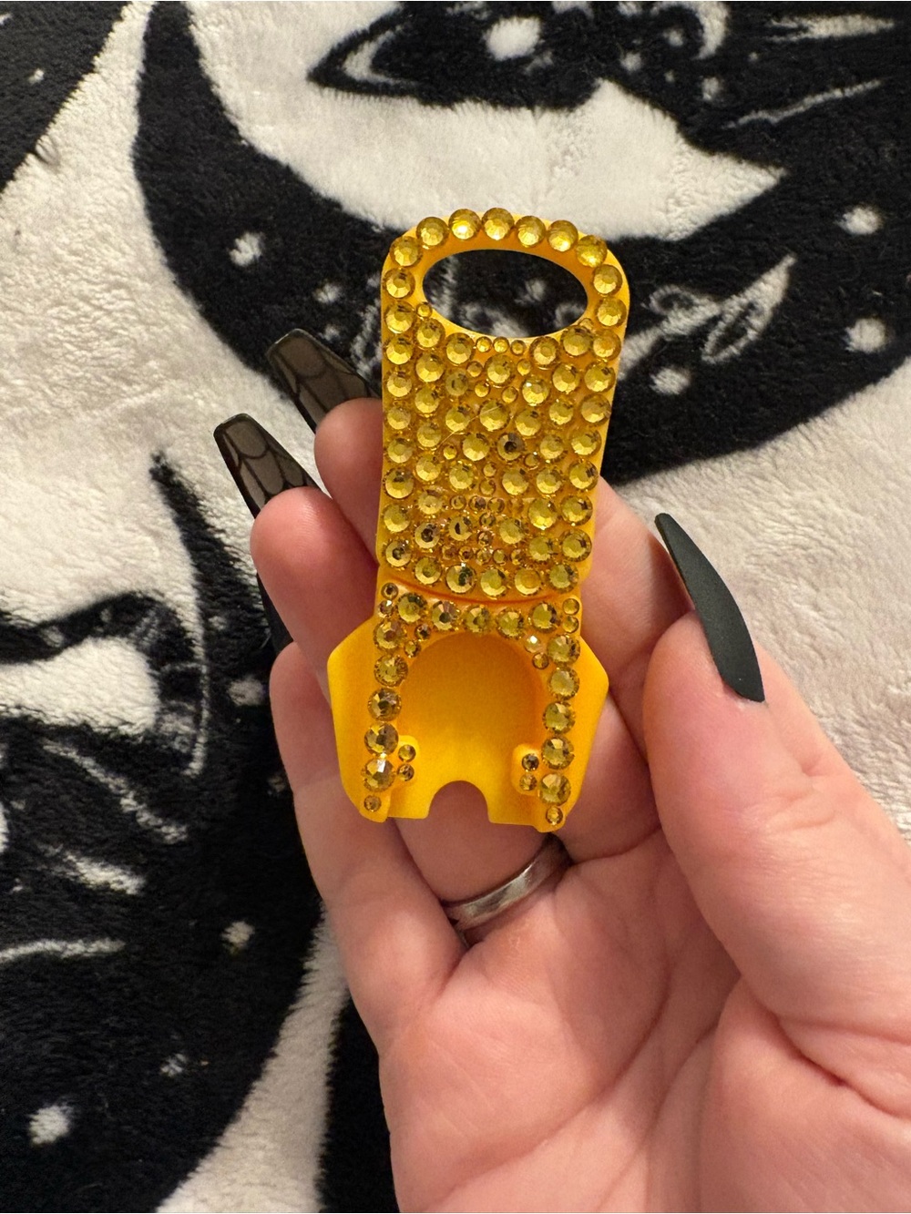 Yellow Rhinestone drink can opener
